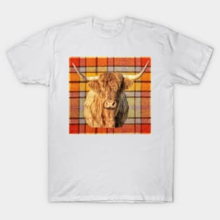 Tartan Highland Cow T-Shirt